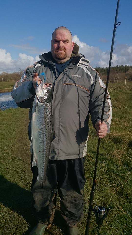 Fergal Hanley with his fish on flying c from Rooneys on 31st March